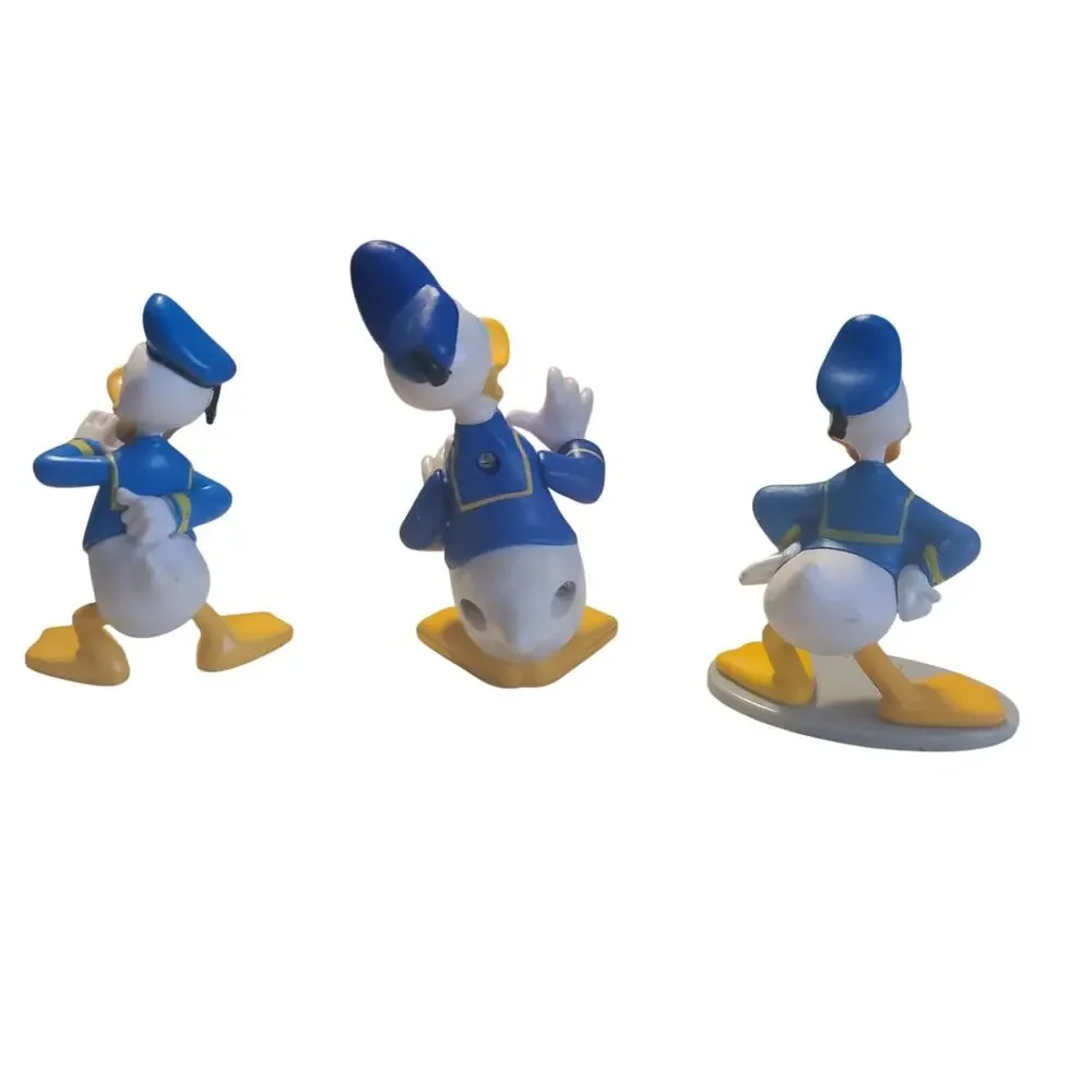 DONALD DUCK DISNEY 2.5” ACTION FIGURE PLASTIC TOY (PRE-OWNED) lot of 3